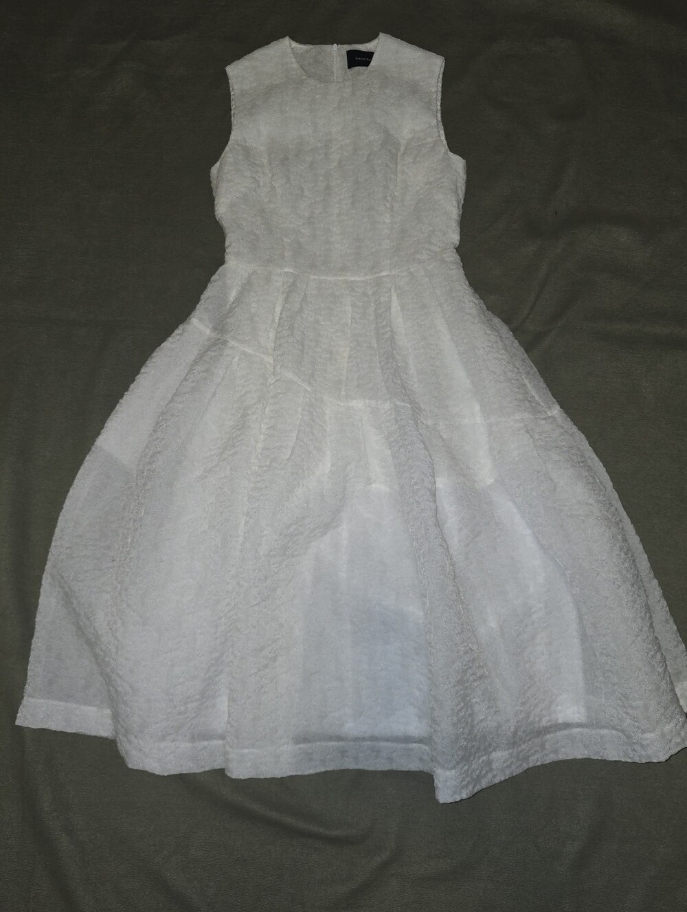 Simone Rocha White Cloqué Dress Size UK 10